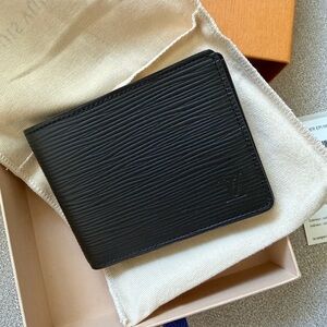 Louis Vuitton Black Epi Leather Multiple Wallet